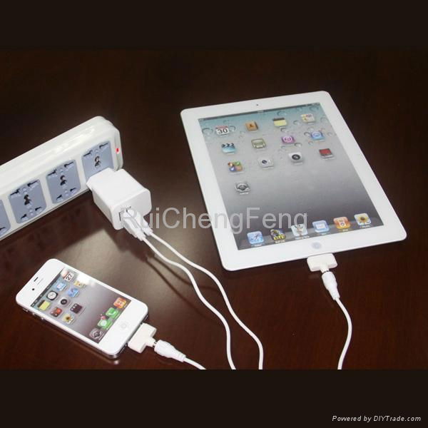 Dual USB 5V 2.1A EU plug and US plug travel wall Home Charger for Iphone Ipad 5