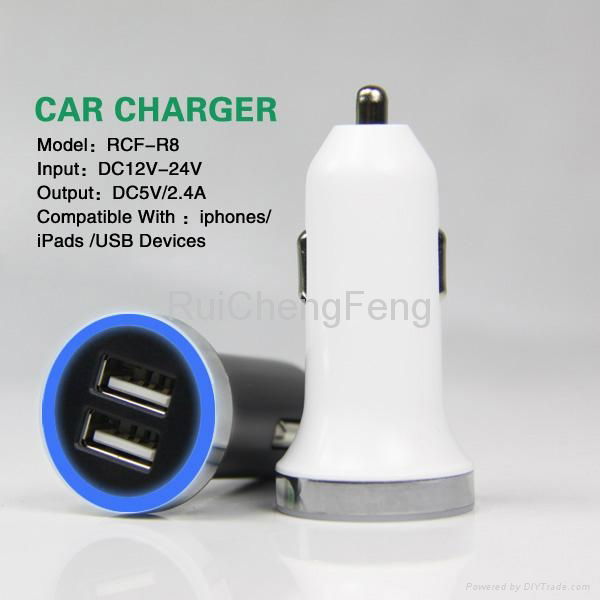 universal charger 5v 2.4A Dual car usb charger for Apple Chargers 3