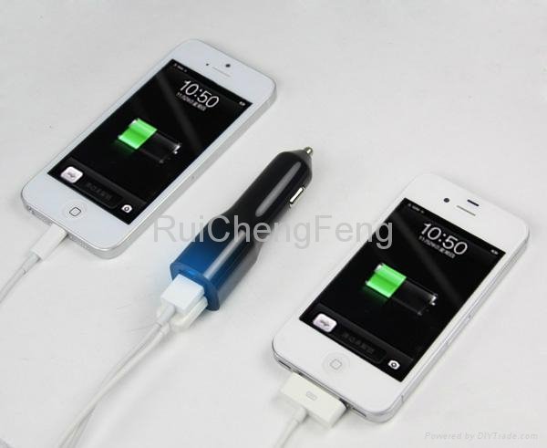 OEM Serviced Multi 2.4A Dual Ports Car Charger for iphone ipad 4