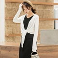 Women Causal loose knot Knitting Cappa thin Sweater 1