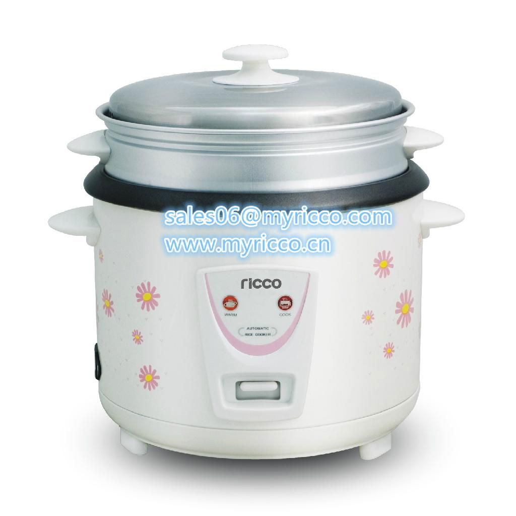 Cylinder straight type 1.8L electric rice cooker with flower SRC180