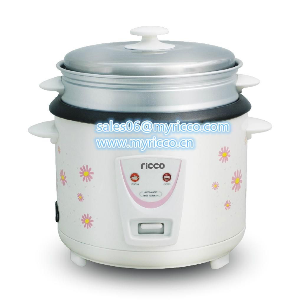 Cylinder straight type 1.8L electric rice cooker with flower 3