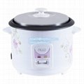 Cylinder straight type electric rice cooker with flower housing