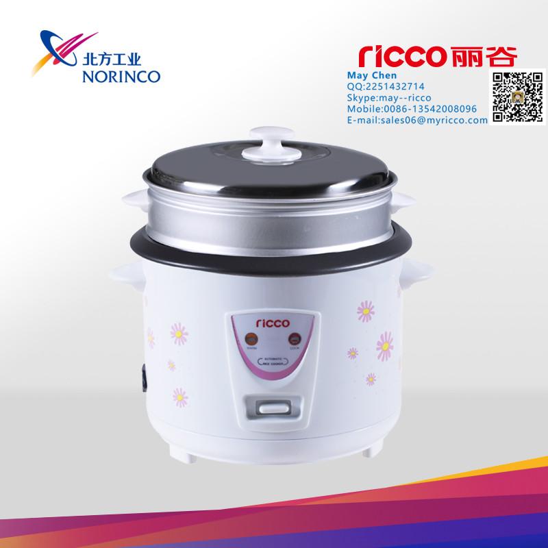 Cylinder straight type 1.8L electric rice cooker with flower