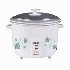 Ricco Drum rice cooker with steamer flower printing