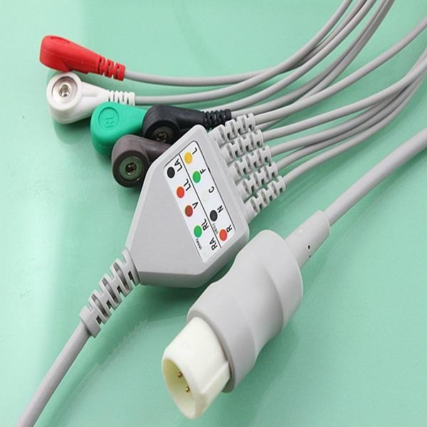 HP ecg cable and leadwire with snaps