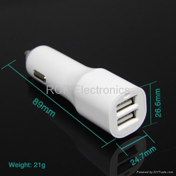 Universal Dual USB Car Charger 5V 3.1A Output for Iphone Ipad 3