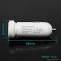 Real Output Single USB 5V 1A Car Charger for Mobile Phone 3