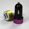 2014 New Product 5V 2.4A USB Car Charger for Smartphone 2