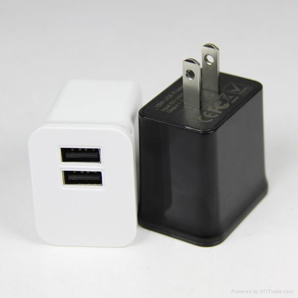 Universal Dual USB Travel Charger with EU/the US Plug for Tablet 2