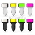 5.2A  High Output 3 USB Car Charger with Fancy Blue LED Light for Tablet/Phone 2