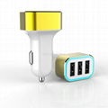 5.2A  High Output 3 USB Car Charger with Fancy Blue LED Light for Tablet/Phone 1