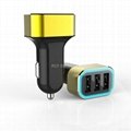 5.2A  High Output 3 USB Car Charger with Fancy Blue LED Light for Tablet/Phone 4
