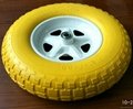 4.00-8 Wheelbarrow Solid rubber tire PU foam tyre Flat free wheel 4