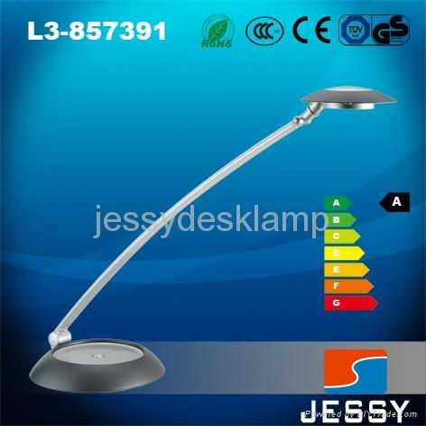 L3-857391 dark silver LED table lamp with touch dimmer switch