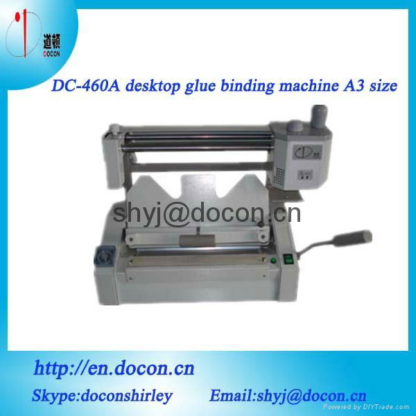 hot  glue binder DC-460A desktop glue book binding machine  A3 size book binder