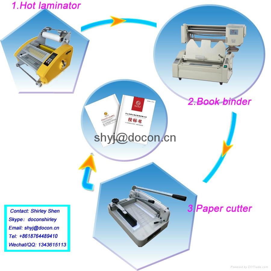 DC-30+ desktop glue binding machine/glue book binder/perfect binder machine 4