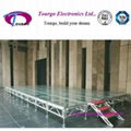 Aluminum Transparent Glass Stage