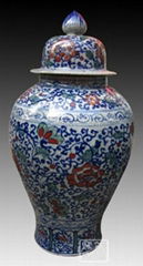 wholesale blue and white porcelain general jars