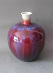 wholesale transmutation red color porcelain vases