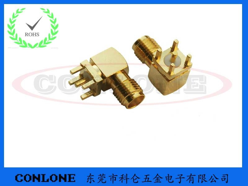 SMA-KWE射頻同軸連接器 90度SMA母頭天線座 2