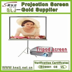 Matte white portable tripod projector screen tripod screen