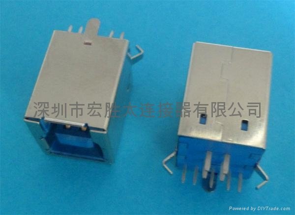 USB3.0 BF180度插板藍膠15U
