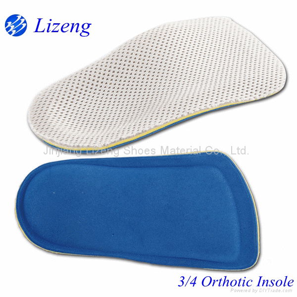 3/4 orthotic insoles for foot care 