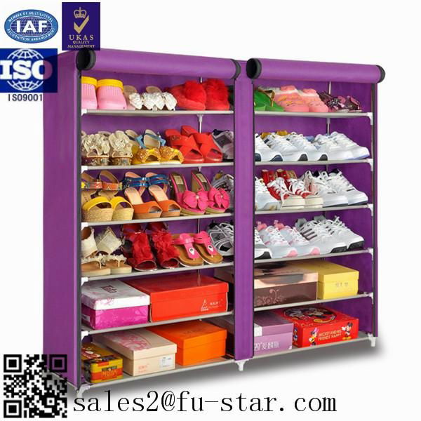 Modern designs metal shoe rack shoe storage cabinet solid wood shoe cabinet 3