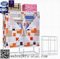 Portable Bedroom storage wardrobe non woven folding fabric wardrobe cabinet  4