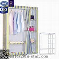 Portable Bedroom storage wardrobe non woven folding fabric wardrobe cabinet  5