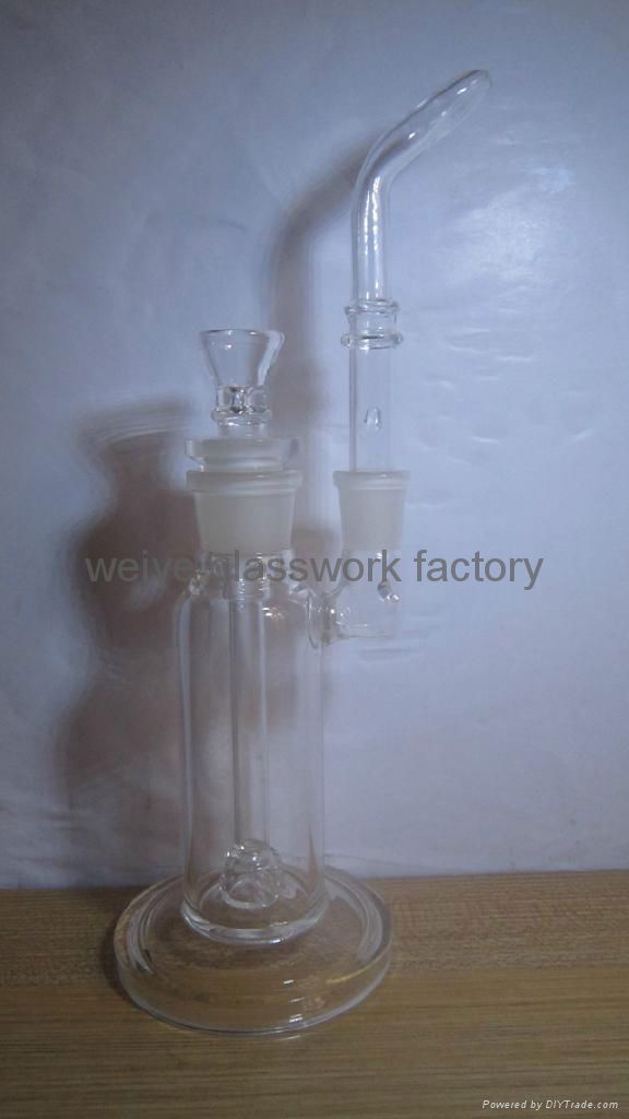 exquisit  easy to clean thick glass bong smoking pipe bubbler glass waterpipe