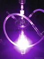 With LED lights glass shisha hookah water pipe smoking pipe 2