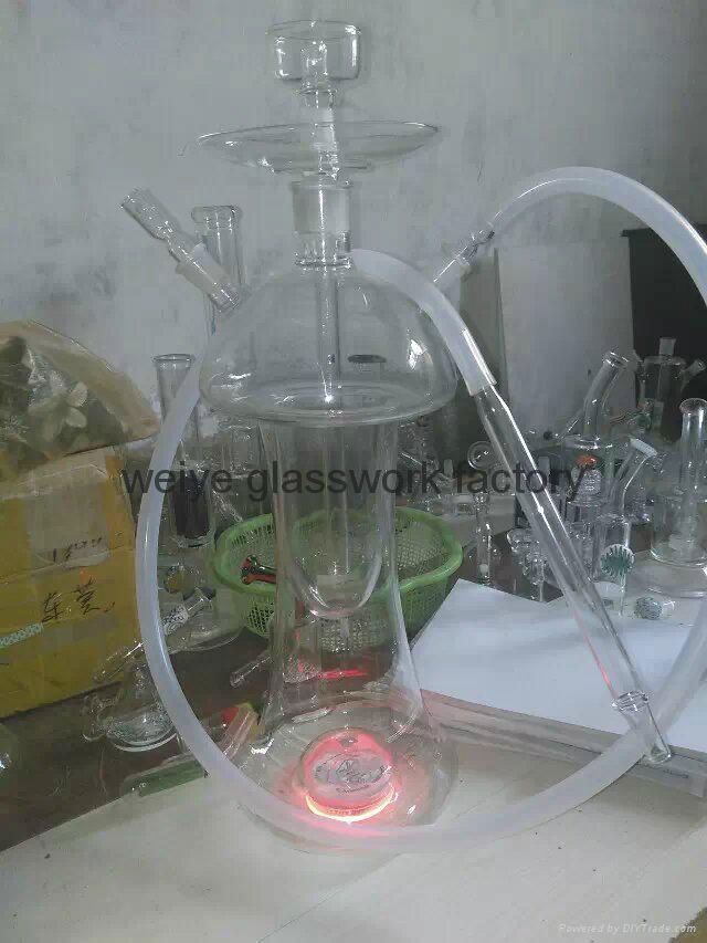 glass hookah with led lights shisha WYH-002 2