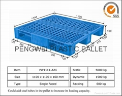 single side plastic pallet