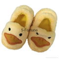 lovely baby embroidery fuzzy cute slipper with non-slip sole  4