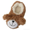 lovely baby embroidery fuzzy cute slipper with non-slip sole  3