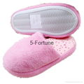 lovely baby embroidery fuzzy cute slipper with non-slip sole  1