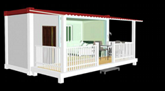 prefabricated flat pack 20ft container house luxury