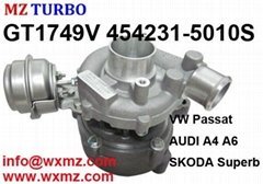 MZ TURBO Qualified Sales Turbocharger GT1749v 454231-5010s 028145702r Turbo for 