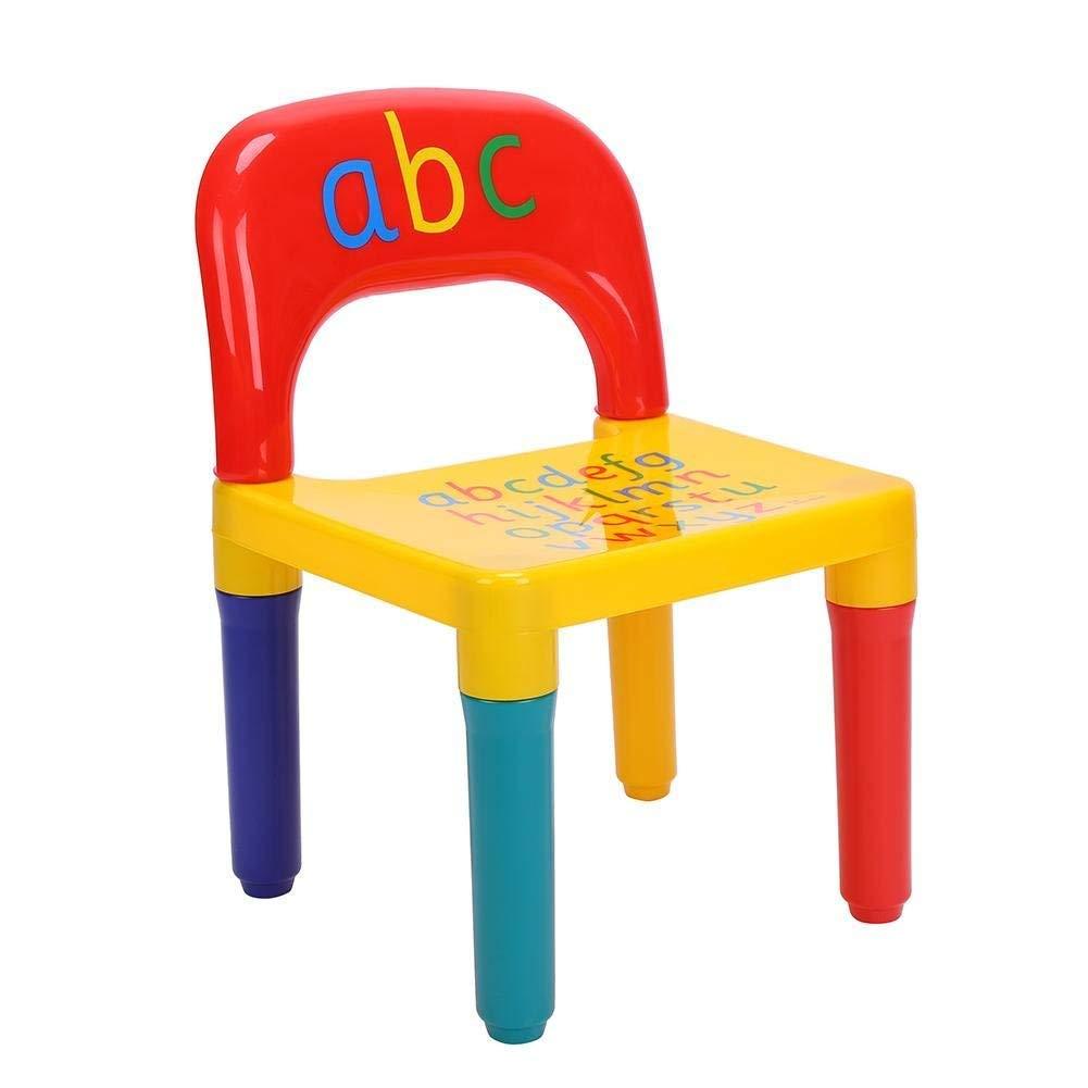 Plastic Kids Table and Chair Set Colorful Alphabet Design 4