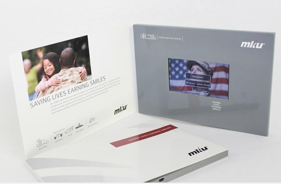 Customized 4.3" 5" 7" LCD video brochure for business promotional gifts 