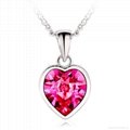 Fashion Rhodium Plated Heart Necklace