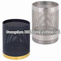 stainless steel round mesh waste bin