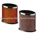 bathroom guest house supplies oval faux leather waste bins oval office trash can 1