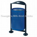 metal outdoor waste collection bin