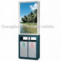 Light Box Outdoor Advertising waste collection bin street litter recycling bin   1