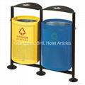 Iron Eco-friendly Street Park Clasification outdoor garbage can storage recyclin