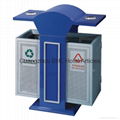 Iron Eco-friendly Street outdoor metal trash cans Classification waste bin