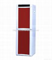 Double door water dispenser with cabinet